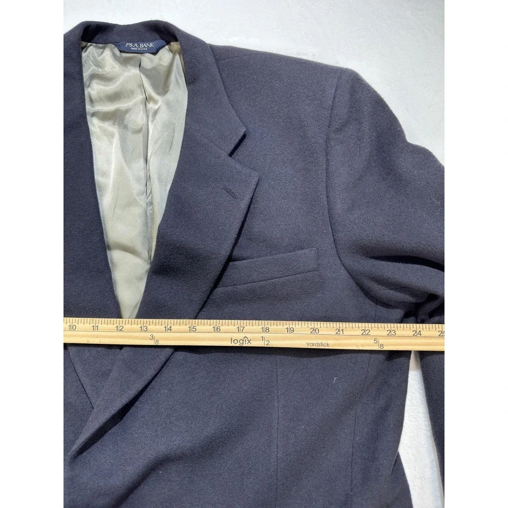 Jos A Bank Blazer Mens‎ 48 Long Black Camel Hair Tweed Sport Coat Made USA